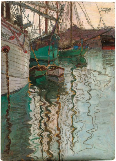 Hamnen i Trieste, 1907 av Egon Schiele