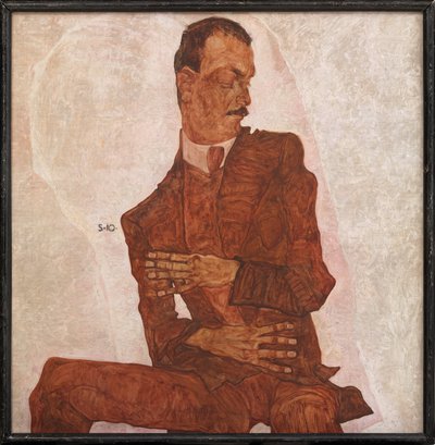 Porträtt av Arthur Roessler av Egon Schiele