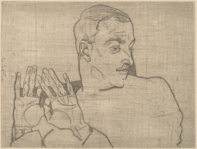 Porträtt av Arthur Roessler av Egon Schiele