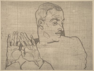 Porträtt av Arthur Roessler av Egon Schiele