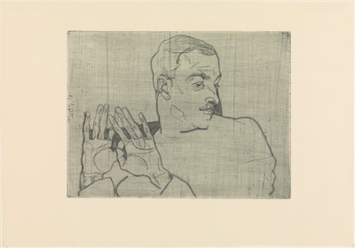 Porträtt av Arthur Roessler av Egon Schiele