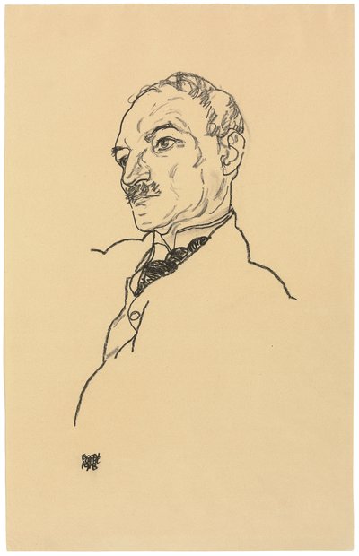 Porträtt av August Lederer av Egon Schiele