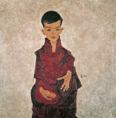 Porträtt av Herbert Reiner, 1910. av Egon Schiele