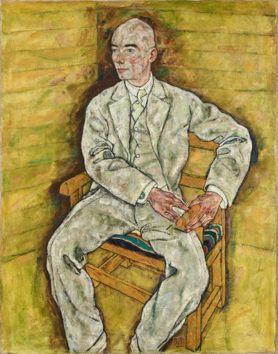 Porträtt av Victor Ritter von Bauer, 1918. av Egon Schiele