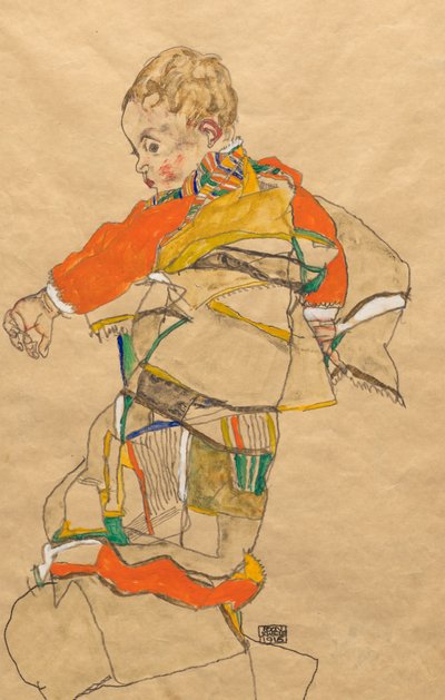 Porträtt av ett barn (Anton Peschka, Jr.) av Egon Schiele