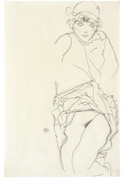 Porträtt av en kvinna, 1913 av Egon Schiele