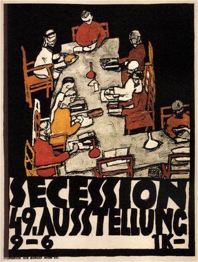 Affisch för Vienna Secession 49:e utställningen, 1918 av Egon Schiele