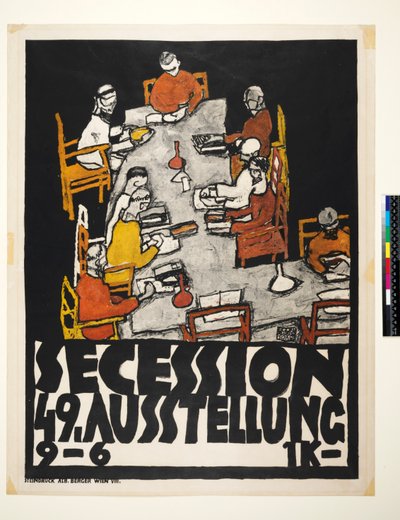 Affisch för Vienna Secession, 49:e utställningen, The Friends av Egon Schiele