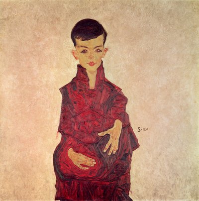 Rainerbub (Porträtt av Herbert Rainer i åldern cirka 6 år) 1910 av Egon Schiele