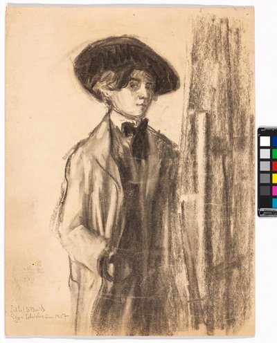 Självporträtt (?) av Egon Schiele