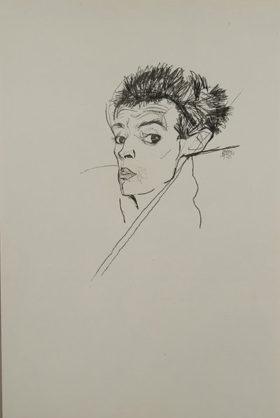 Självporträtt, 1913 av Egon Schiele