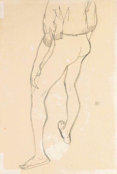 Stående manlig naken, 1913 av Egon Schiele