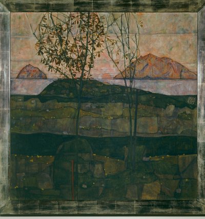 Versinkende Sonne (olja på duk) av Egon Schiele