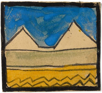 Väggdekorationsdesign, 1918 av Egon Schiele