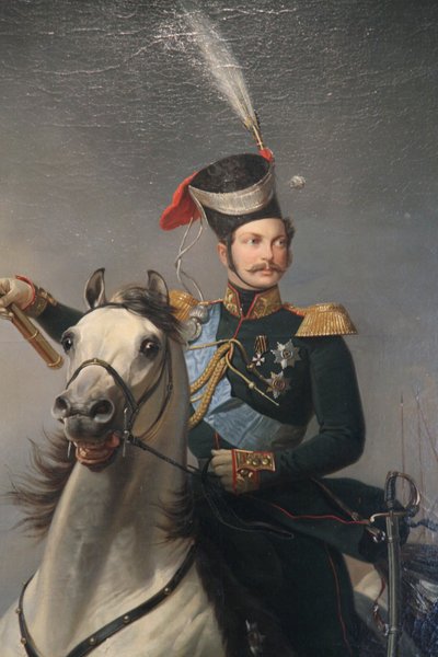 "Porträtt av tsesarevitj Alexander Nikolajevitj till häst", 1850-talet av Egor Botman