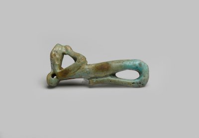 Figur av en ormgud, möjligen från El Hiba (fajans) av Egyptian