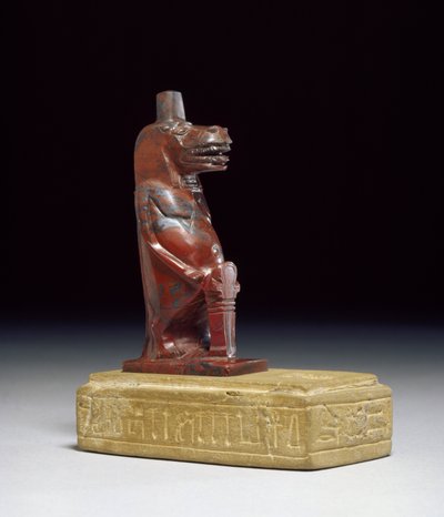 Flodhästgudinnan Taueret, som håller en fläta av rullad papyrus som bildar det skyddande hieroglyftecknet, 