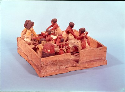 Köksscen med åtta figurer, Beni Hasan (trä) av Egyptian