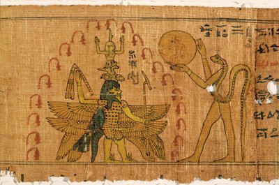 Magisk papyrus, sendynastisk, ptolemaisk period (332-30 f.Kr.) av Egyptian