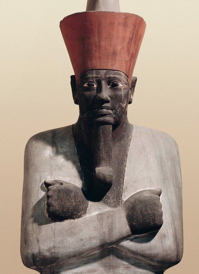 Staty av Mentuhotep II (målad sandsten) av Egyptian 11th Dynasty