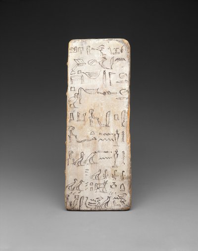 Skrivtavla för en skriftlärling, ca 2030 f.Kr. (trä, kalk och bläck) av Egyptian 11th Dynasty