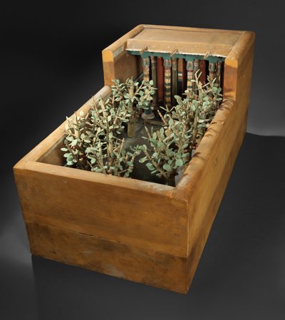 Modell av en veranda och trädgård från Meketres grav, c.1981–1975 f.Kr. (trä, färg, koppar) av Egyptian 12th Dynasty