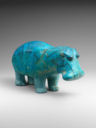 Stående flodhäst, ca 1900 f.Kr. (fajans) av Egyptian 12th Dynasty