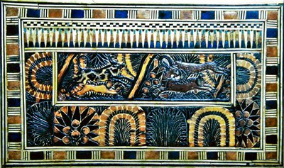 Kassa, från Tutankhamons grav, New Kingdom (trä, brons, elfenben och färgad glasyr) av Egyptian 18th Dynasty