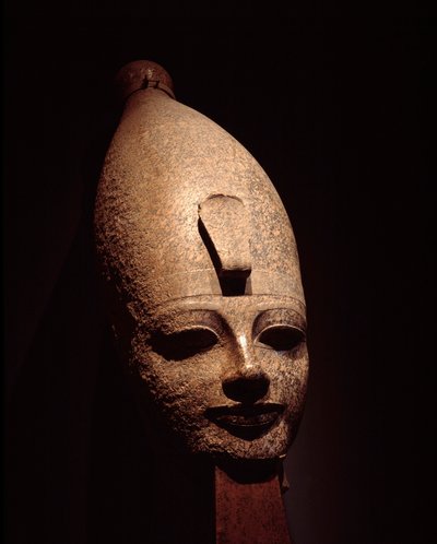 Egyptisk antikvitet: kolossalt chef för Amenophis III (Amenhotep). Skulptur i rosengranit. 1300-talet f.Kr. 18:e dynasti. Luxor Museum (Luksor eller Luqsor). Egypten av Egyptian 18th Dynasty