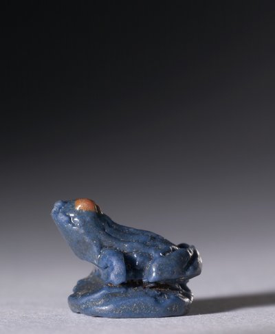 Grodamulet, ca 1380-1330 f.Kr. (polykrom fajans) av Egyptian 18th Dynasty