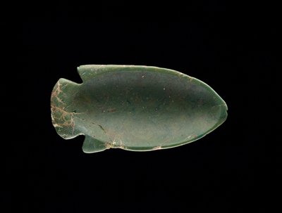 Insidan av en fiskformad skål (glas) (se även 182794) av Egyptian 18th Dynasty