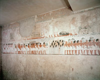 Interiör av Ramoses grav, Nya kungariket, c.1360 f.Kr. (väggmålning) av Egyptian 18th Dynasty