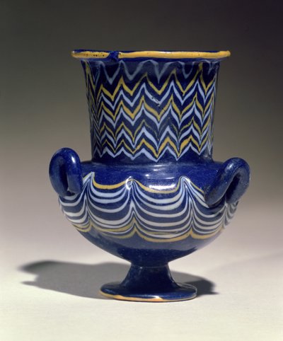 Krateriskos, från Saqqara, New Kingdom (glas) av Egyptian 18th Dynasty