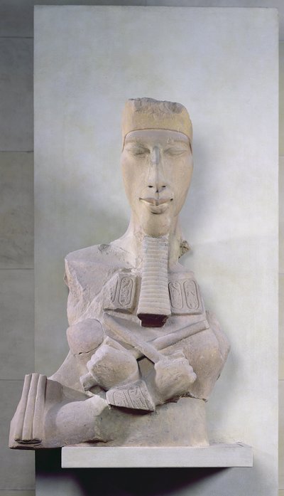 Osirid-pelaren av Amenophis IV (Akhenaten) från Karnak, Amarna-perioden, Nya kungariket, ca 1353-37 f.Kr. (sandsten) av Egyptian 18th Dynasty