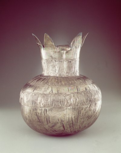 Granatäpplevas, från Tutankhamons grav, New Kingdom (silver eller electrum) av Egyptian 18th Dynasty