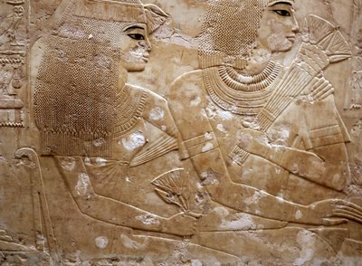 Ramose och hans fru (lättnad) av Egyptian 18th Dynasty