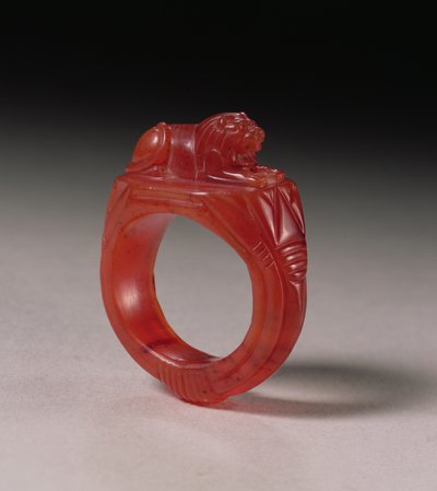 Ring (cornelian) av Egyptian 18th Dynasty