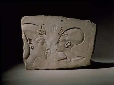 Wilbour-plaketten, från moderna Amarna, New Kingdom (kalksten) av Egyptian 18th Dynasty