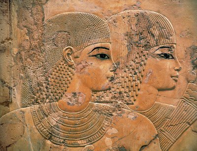 Gästerna vid Ramoses begravningsbankett av Egyptian 18th Dynasty