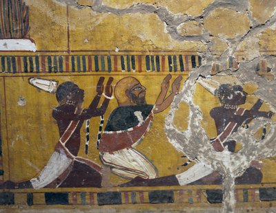 De underkuvade folken, nubier, libyer och asiater, målning från Amenhotep III:s grav i Thebe, Egyptisk civilisation, Nya riket, XVIII:e dynastin av Egyptian 18th Dynasty