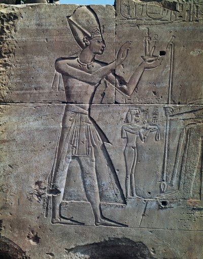 Thutmosis III, relief, Amuntemplet, Karnaks tempelkomplex (Unescos världsarvslista) av Egyptian 18th Dynasty