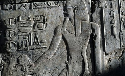 Basrelief, Luxortemplet, Luxor, Thebe (UNESCO:s världsarvslista) av Egyptian 19th Dynasty