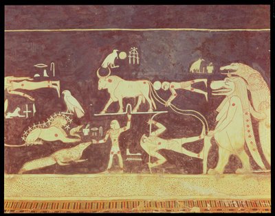 Konstellationer, från begravningskammaren i Seti I:s grav, Nya kungariket, 1294-1279 f.Kr. (väggmålning) av Egyptian 19th Dynasty