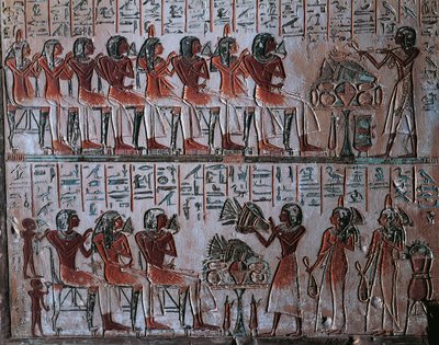 Detalj av Karas stele av Egyptian 19th Dynasty