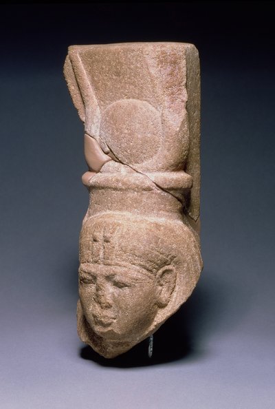 Chef för Hathor, från Serabit-el-Khadim på Sinaihalvön, Nya kungariket, ca 1279-1213 f.Kr. (kvartsit) av Egyptian 19th Dynasty