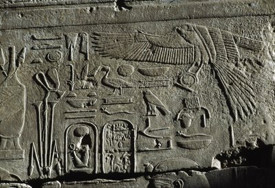 Relief, Amuntemplet, Luxor, antika Thebe (UNESCO:s världsarvslista) av Egyptian 19th Dynasty