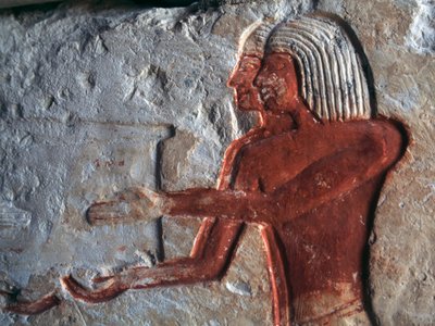Relief föreställande bärare, Leteyas grav, Saqqara, Egypten, Egyptisk civilisation, Nya riket, Dynasti XIX av Egyptian 19th Dynasty