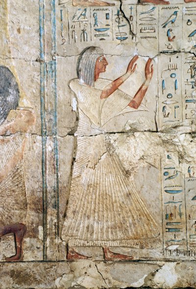 Relief från Netcherouymes grav, hög tjänsteman under Ramses II, 2475 f.Kr., Saqqara, Egyptisk civilisation, Nya riket, XIX:e dynastin av Egyptian 19th Dynasty