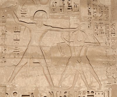 Scenen för massakern på fiender, Horus tempel, Edfu av Egyptian 19th Dynasty