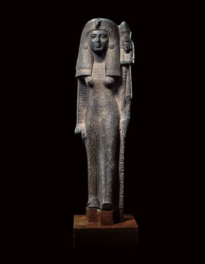 Standardbärande staty av drottning Nefertari, New Kingdom, ca 1290-1224 f.Kr. av Egyptian 19th Dynasty